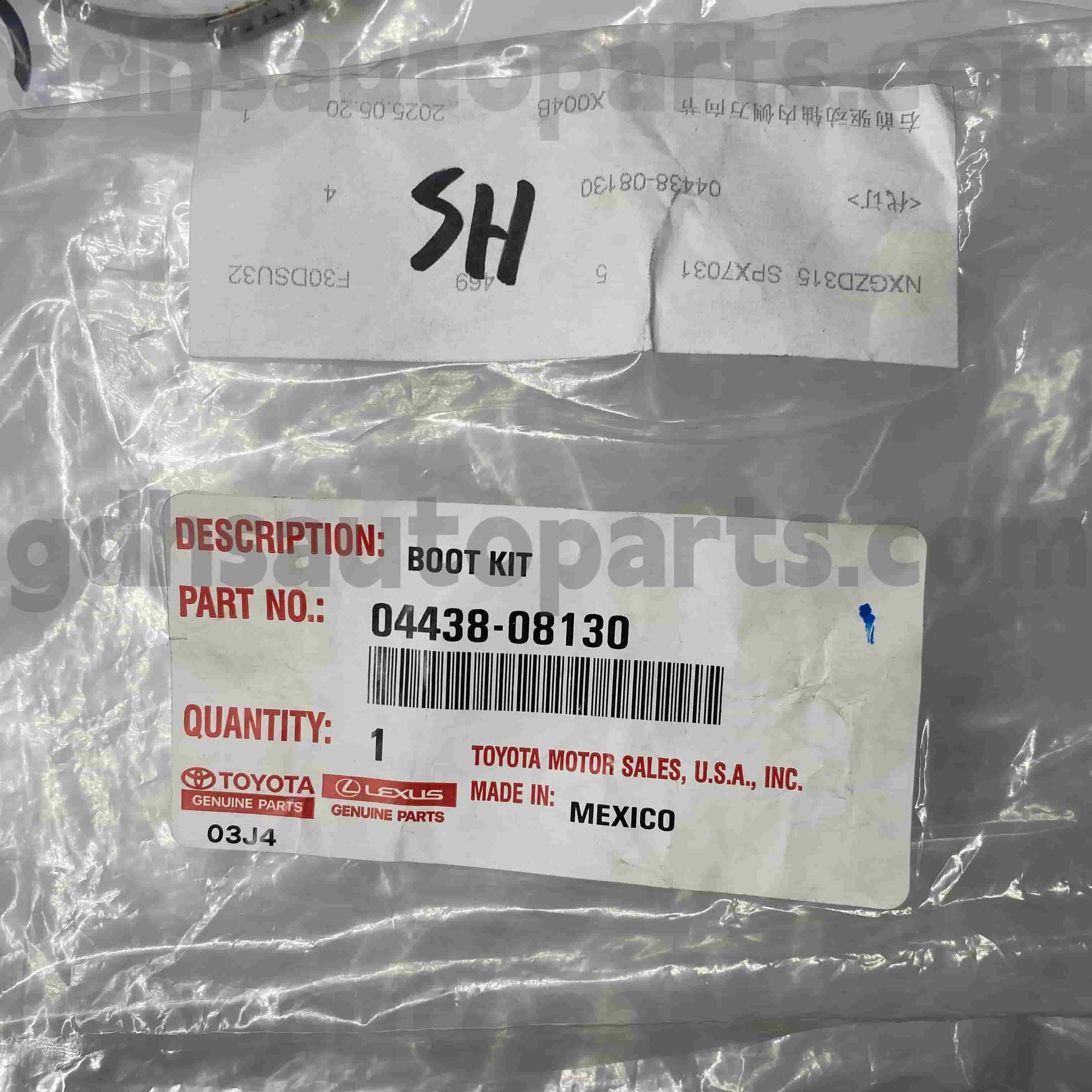 04428-08130 టయోటా జెన్యూన్ పార్ట్స్ సివి బూట్ ఫర్ చట్రం నం. GSV40/60 GSL3#