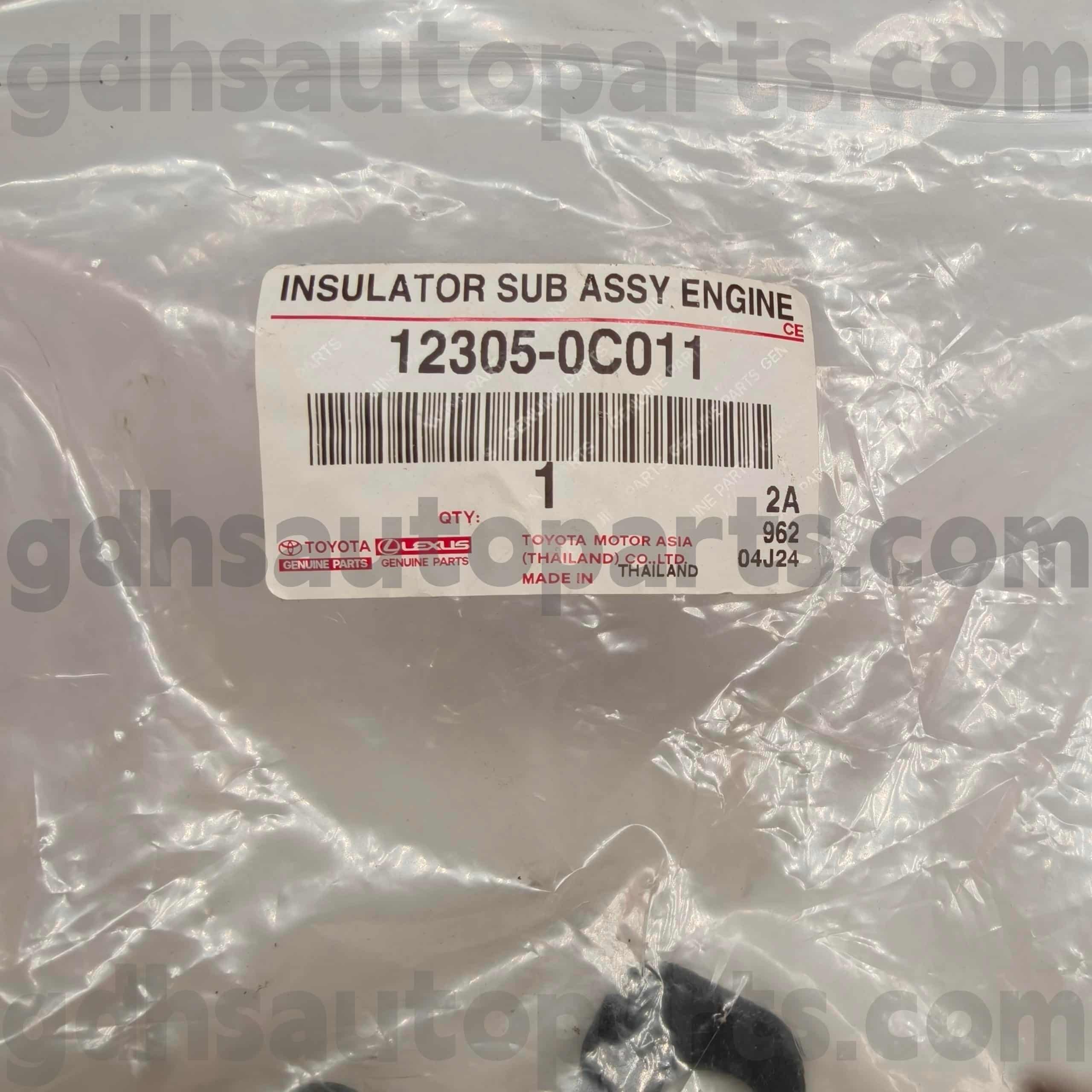 12305-0C011 HILUX కోసం టయోటా జెన్యూన్ పార్ట్స్ రైట్ ఇంజన్ మౌంట్, ఫార్టూనర్ ఛాసిస్ నం.TGN51