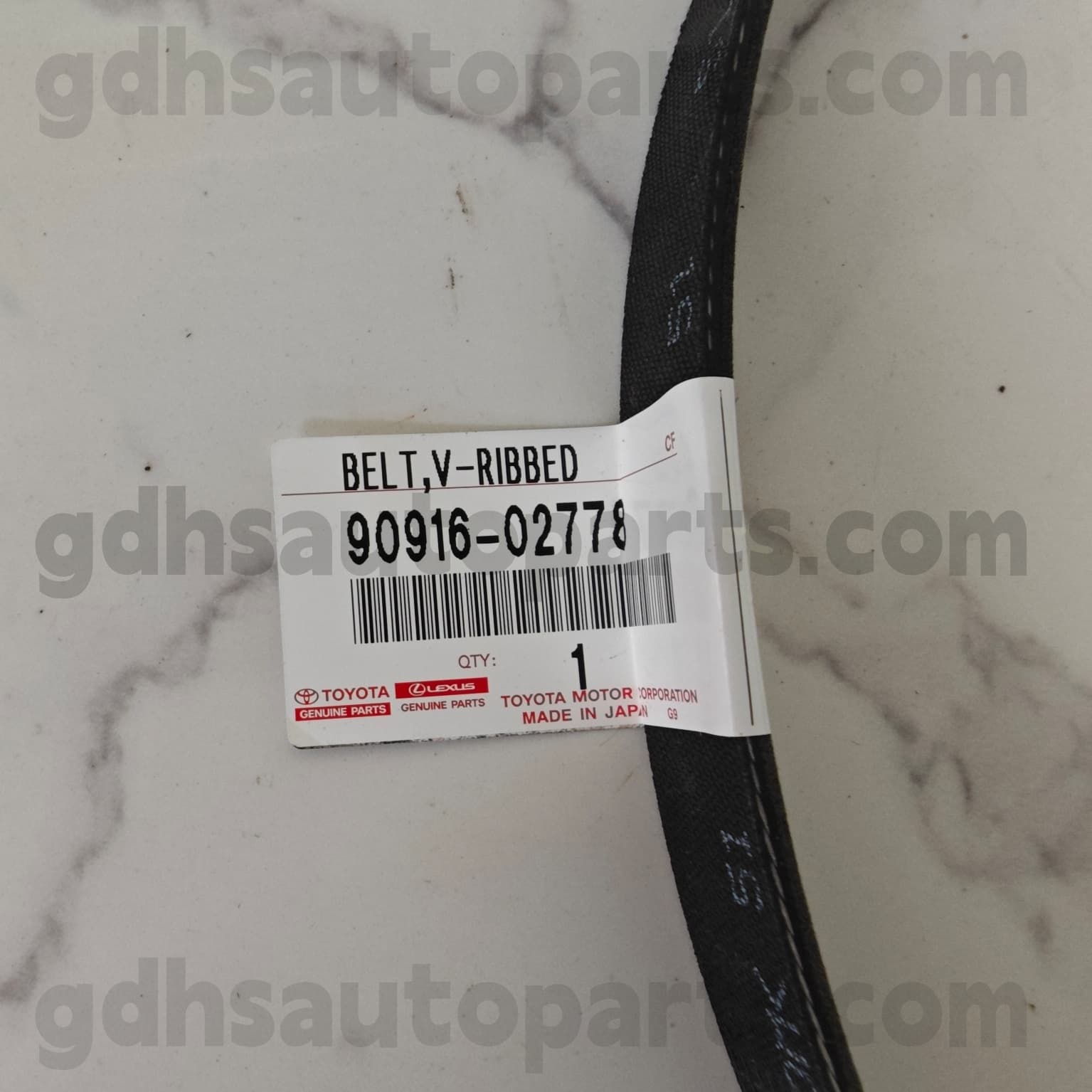 90916-02778 రావ్ 4 、 కామ్రీ/హైబ్రిడ్ చట్రం కోసం టయోటా జెన్యూన్ పార్ట్స్ ఇంజిన్ బెల్ట్. A25afks..axaa54..యూర్