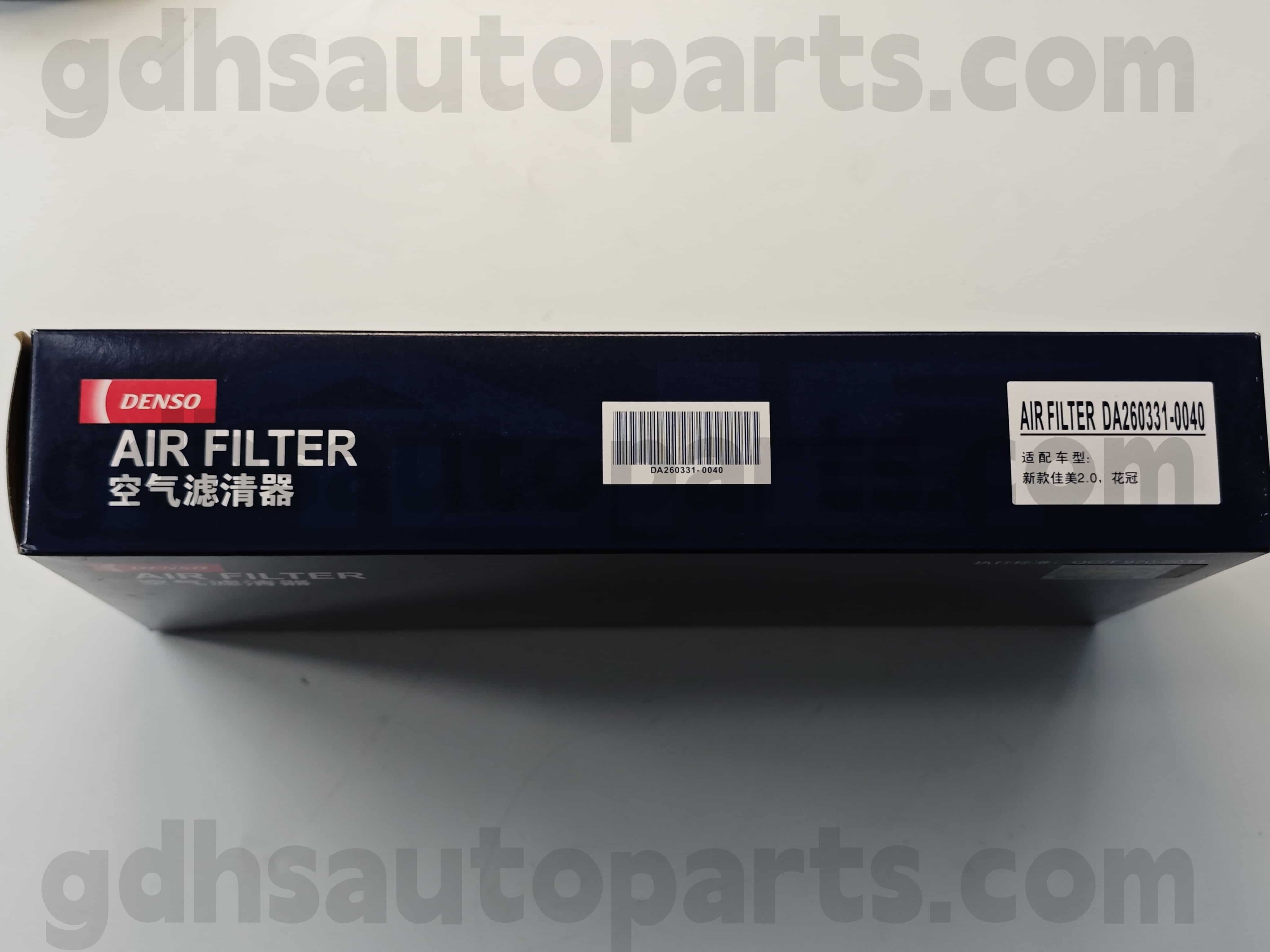 COROLLA చట్రం నం కోసం DA260331-0040 టయోటా జెన్యూన్ పార్ట్స్ ఎయిర్ ఫిల్టర్. 1zzfe..ZZE122 OE NO. 17801-0D050